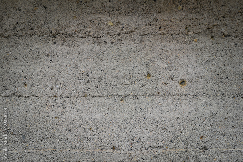 Gray concrete wall covered with a rough layer of cement. Background for design