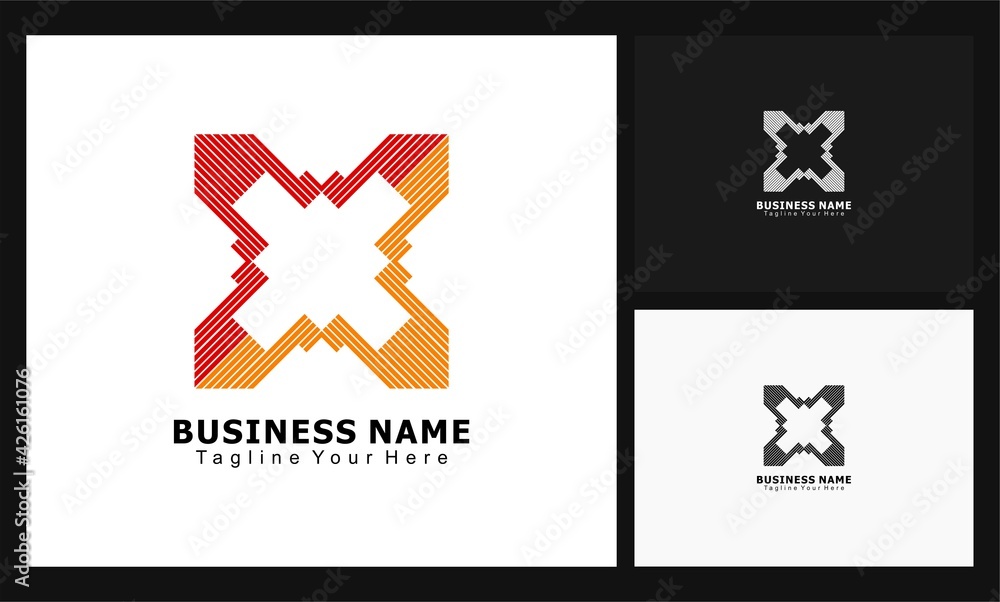 Obraz premium square business vector logo