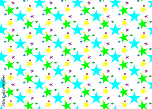 Bright background with stars. Festive background. Seamless texture.