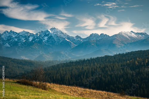 Fototapeta Naklejka Na Ścianę i Meble -  panorama of the Tatra mountains