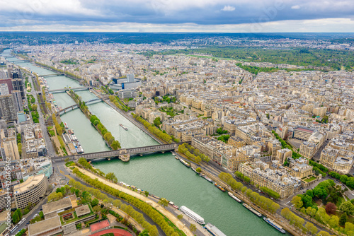 Aerial view cityscape of Paris in France © karamysh
