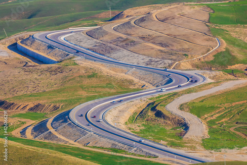 The road through the pass i...