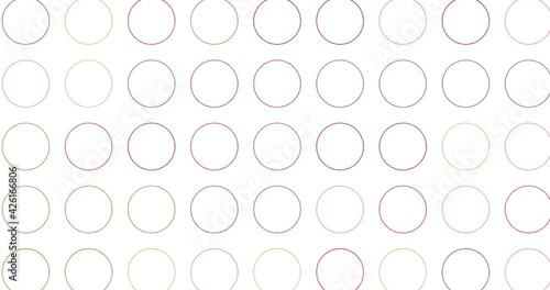 Wallpaper Mural Digital animation of multiple colorful circular shapes against white background Torontodigital.ca