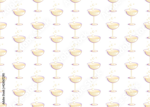 Cocktail geometric seamless pattern. For packaging design.