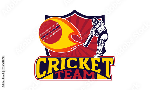 Cricket team logo. Creative cricket icon logo vector.	