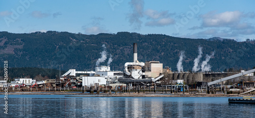 Operating Paper Mill, British Columbia, Canada