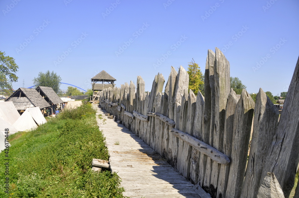 Fototapeta premium Festiiwal Słowian i Wikingów teren obozu, Wolin, Jomsborg 