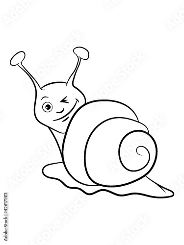 Schnecke lustig zwinkern 