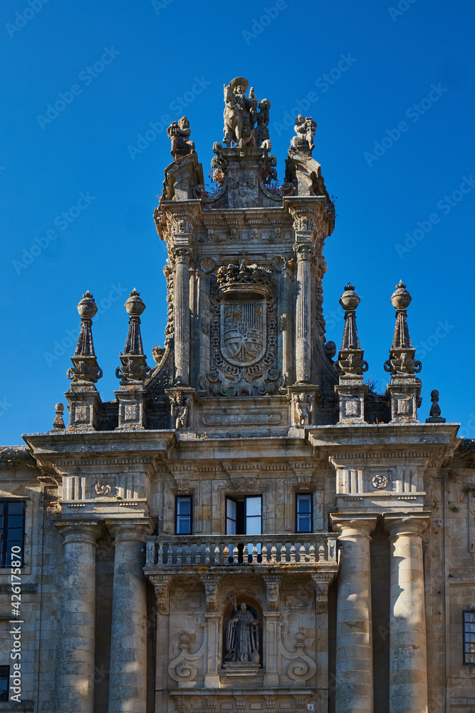 Facade of the Church of San Fructuoso in Santiago de Compostela