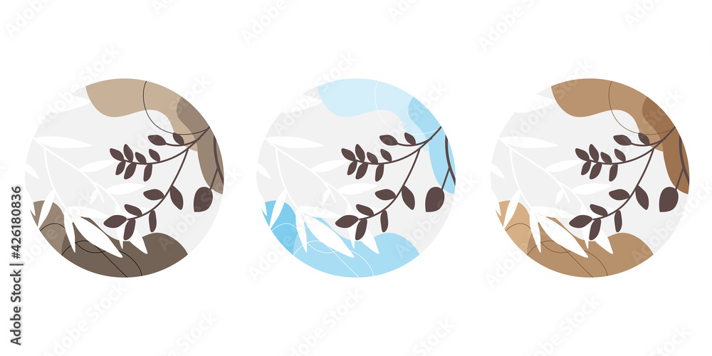 Vector set of Abstract Modern Background Templates. Design for sticker, and pin Vector set of Abstract Modern Background Templates. Design for sticker, and pin