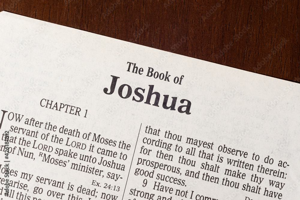 Obraz premium The Book of Joshua Title Page Close-Up