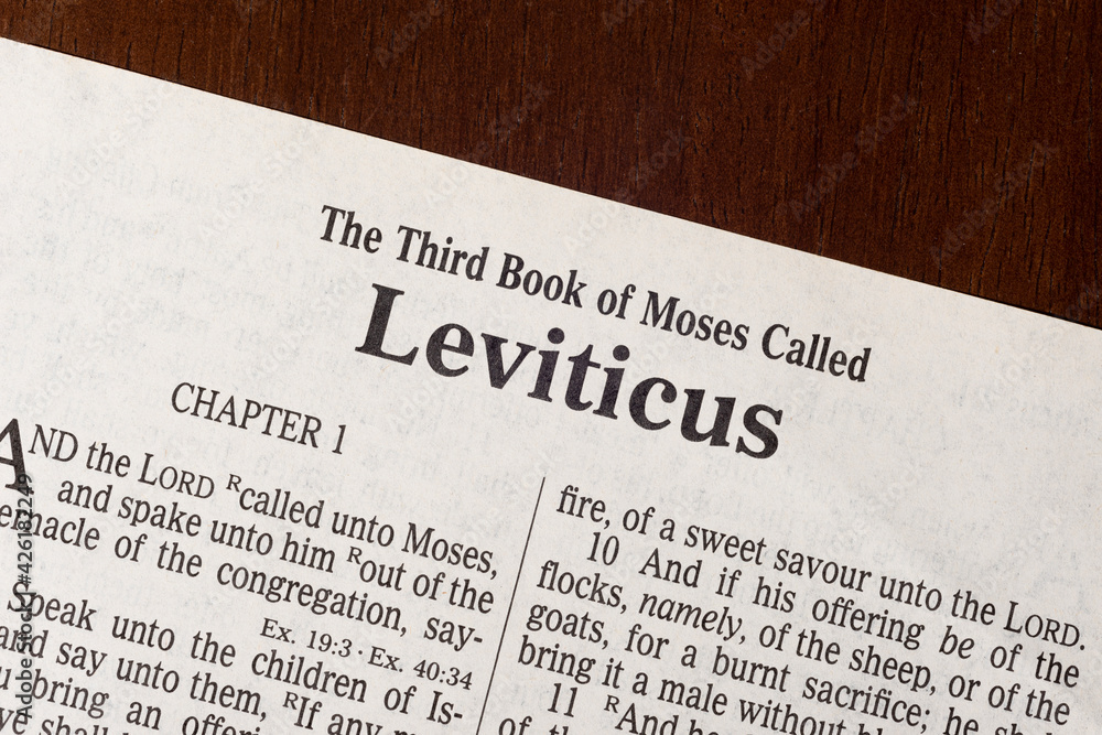 Obraz premium The Book of Leviticus Title Page Close-up