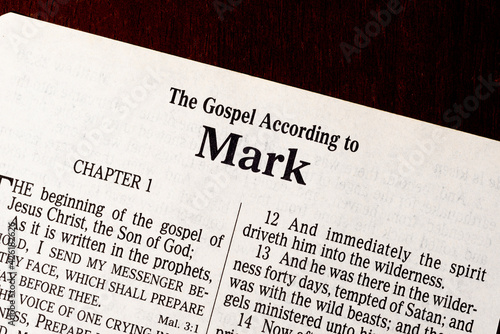 The Book of Mark Title Page Close-Up photo