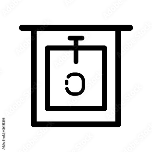 Bidet icon in outline style icon style isolated
