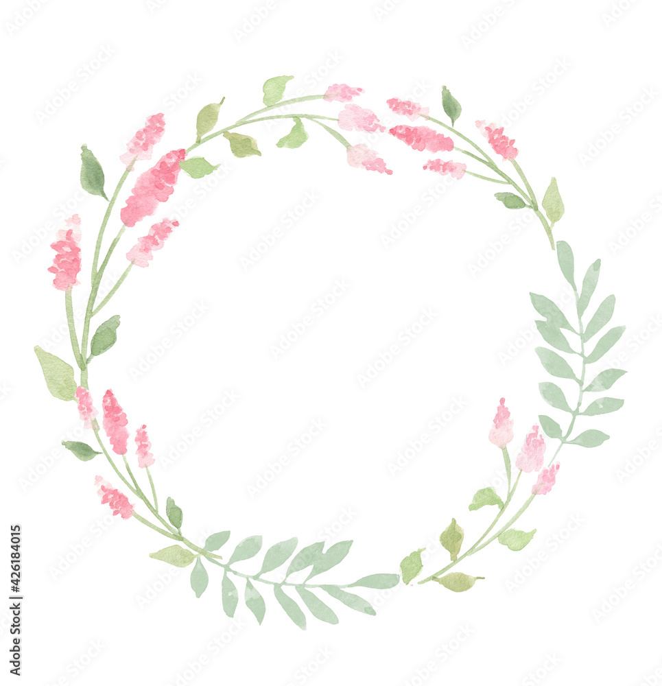 Watercolor Floral Wreath Frames