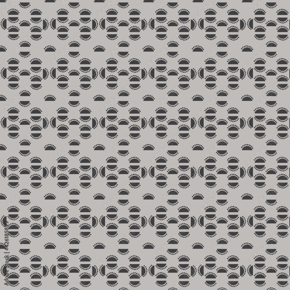 Ornamental pattern with gray. Form a circles and a semicircles. Used for fabric, textile, for wallpaper, web, page. Ornamental pattern with gray. Form a circles and a semicircles. Used for fabric, textile, for wallpaper, web, page.