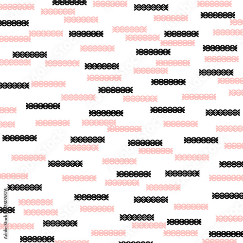 Modern ornamental pattern with black, white  and pink. Form a line, a rhombus, a triangle. Used for fabric, textile, for wallpaper, web, page.