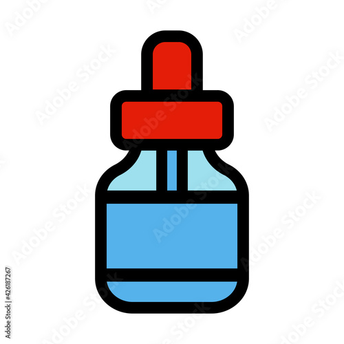 medicine dropper simple color style vector icon