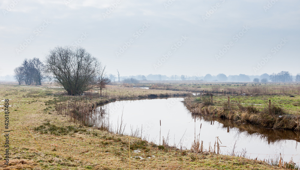 De Klencke in Oosterhesselen (The Netherlands):
newly meandering river in the landscape
