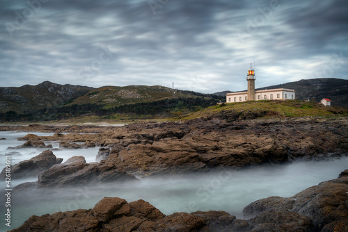Lighthouse in Carnota, Galicia, Spain