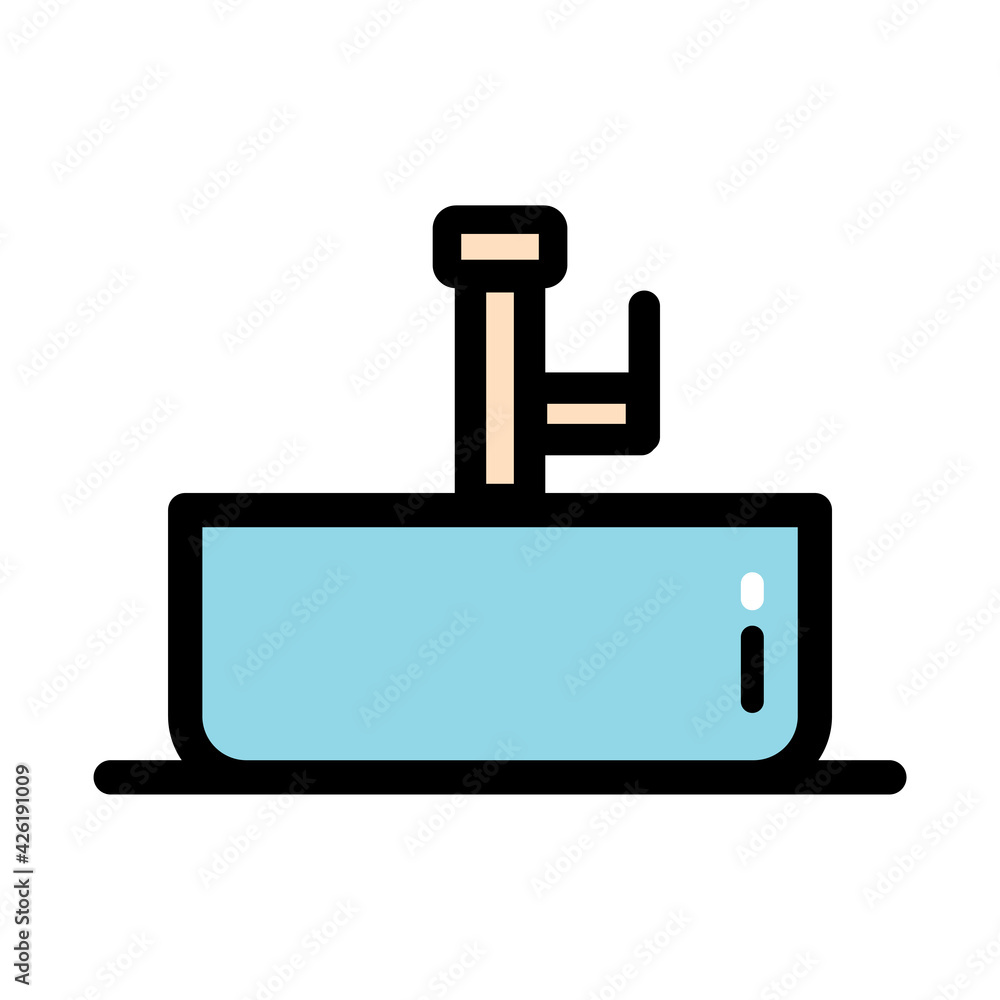 sink simple symbol isolated on white background sink simple symbol isolated on white background