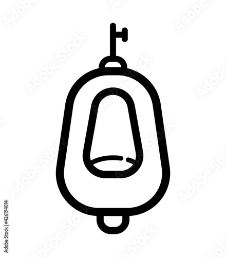 urinal outline icon set