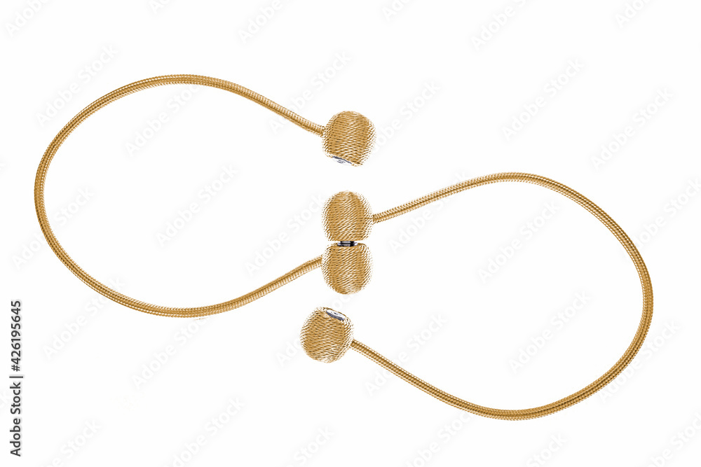 Fototapeta premium Magnetic Curtain Tiebacks clip curtain, on a white background