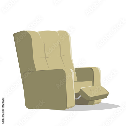 cartoon illustration of an armchair
