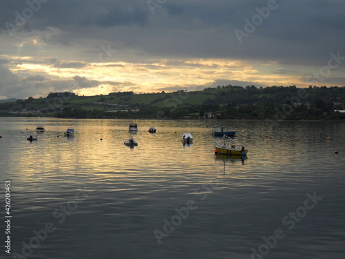 sunset on the river Teign