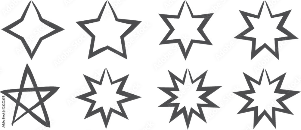 432 Hand drawn Stars 432 Hand drawn Stars