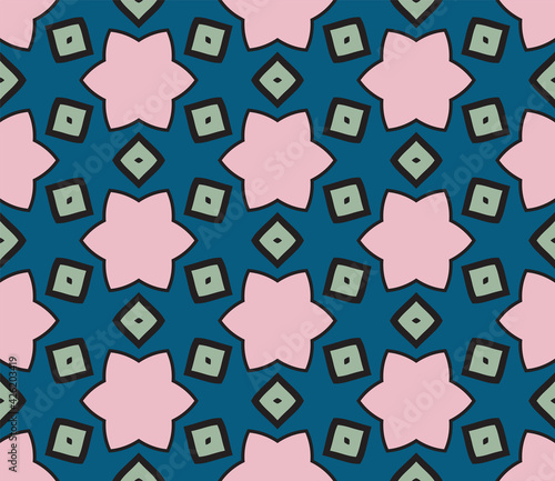 Abstract creative fantasy hexagon geometric seamless pattern. Creative mosaic, tile background.