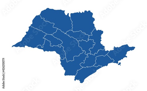 Map of Sao Paulo state photo