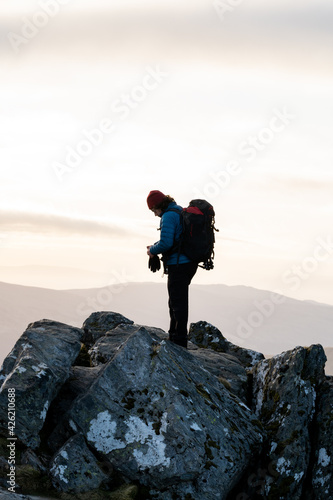 hiker in the mountains