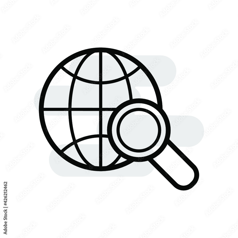 Magnifying icon template Magnifying icon template
