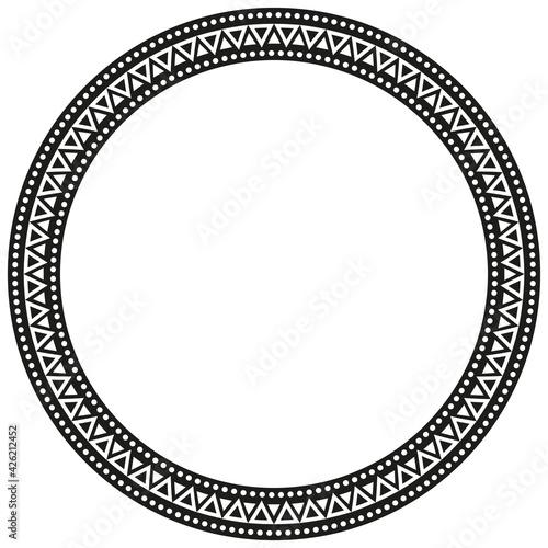 Round African border frame design.