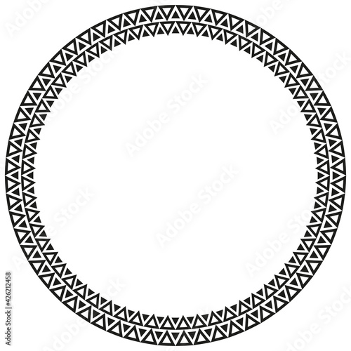 Round African border frame design.