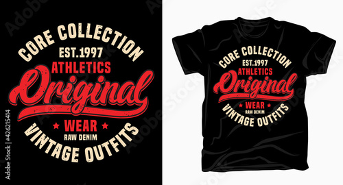 Athletics original vintage typography design for t shirt