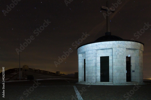Monument with starry sky as a background