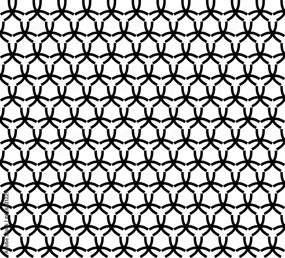 Patrón de líneas negras formando figuras abstractas creando un entramado sobre fondo blanco Patrón de líneas negras formando figuras abstractas creando un entramado sobre fondo blanco