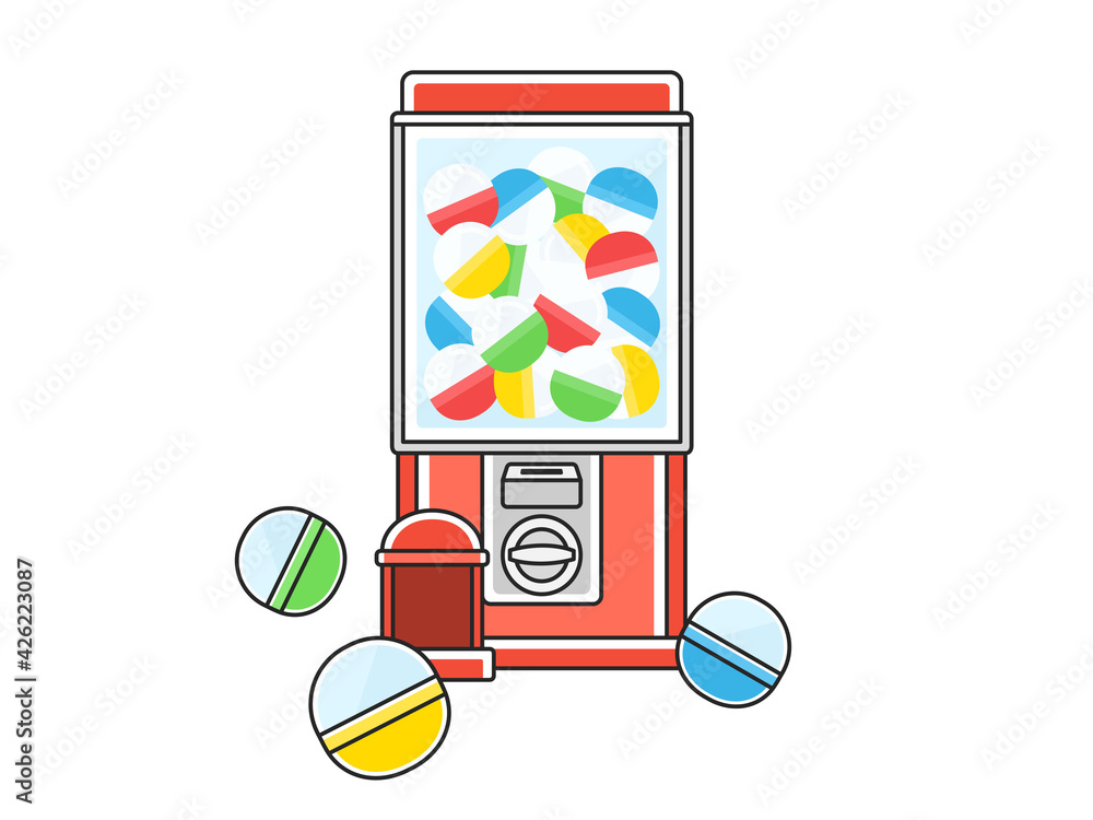 ガチャガチャのイラスト カプセルトイ Stock Vector Adobe Stock