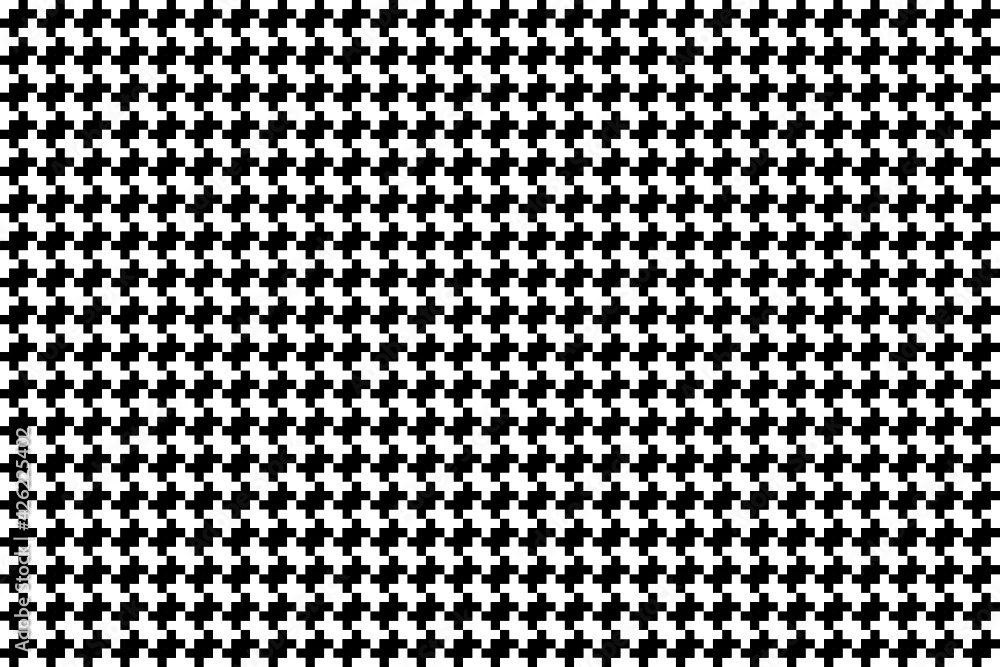 Patrón de adoquines blancos y negros creando mosaico vertical