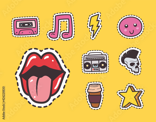 80s set icons