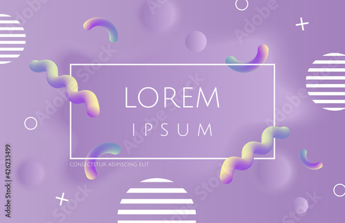 Abstract violet background with fluid shapes. Vector template for placards, banners, flyers and presentations. EPS 10 illustration.