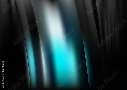 Blue Black and White Shiny Vertical Stripes Background Vector Eps