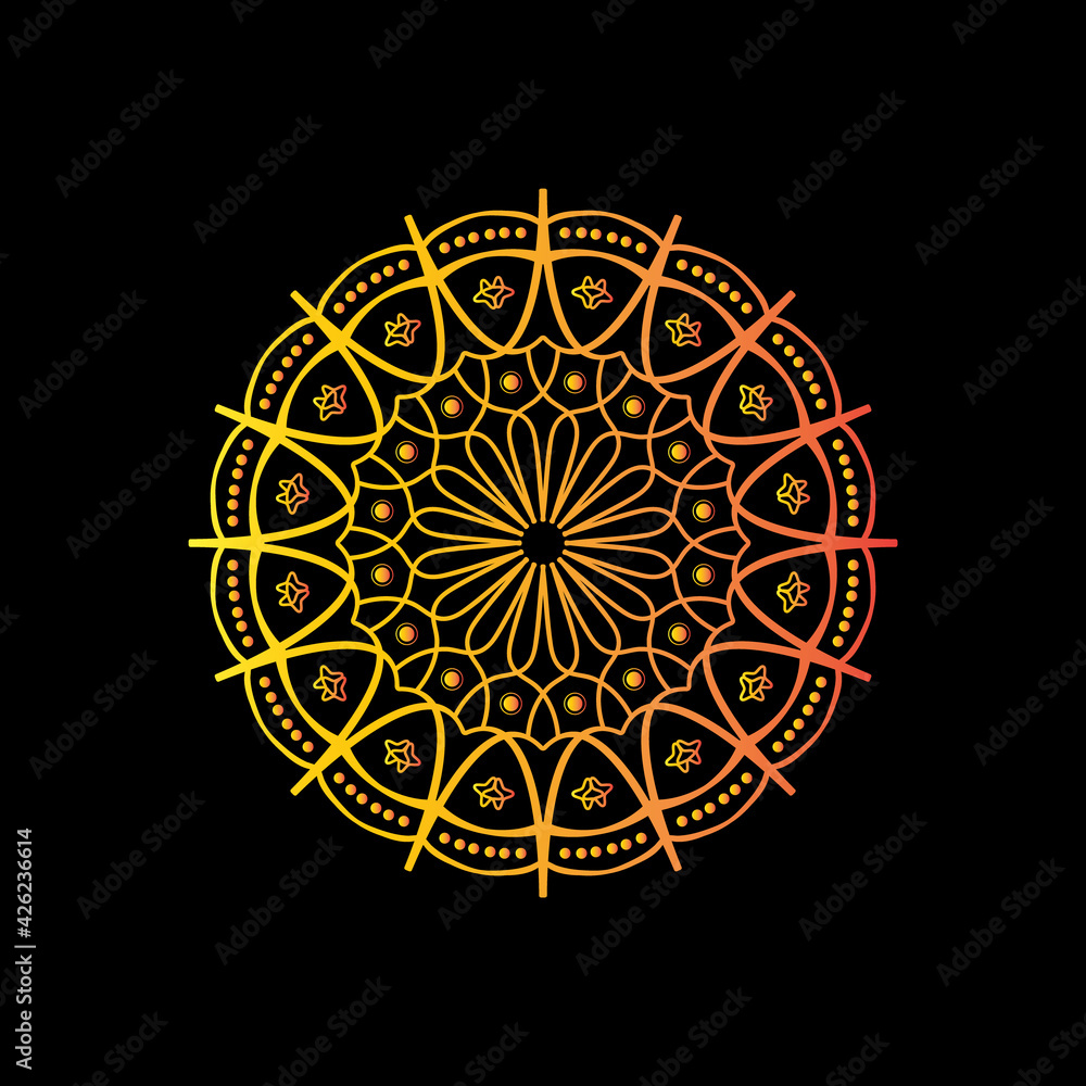 Luxury ornamental mandala design background in gold color Free Vector, Ornamental mandala design