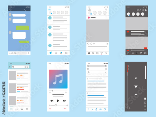 Mobile phone app screen スマホのアプリ画面