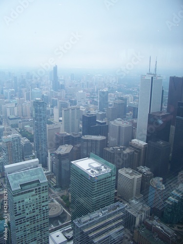 Downtown Toronto in a fog