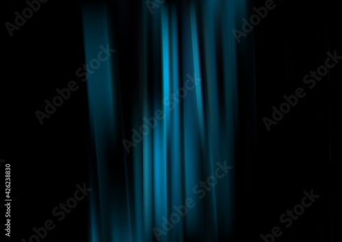 Abstract Black and Blue Shiny Vertical Stripes Background Vector Eps