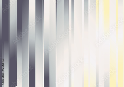 Yellow White and Grey Gradient Vertical Stripes Background Vector Illustration