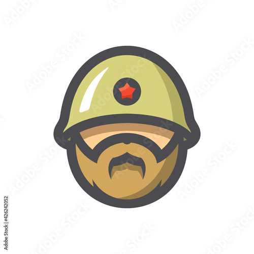Soldier Military of Army Vector icon Cartoon illustration